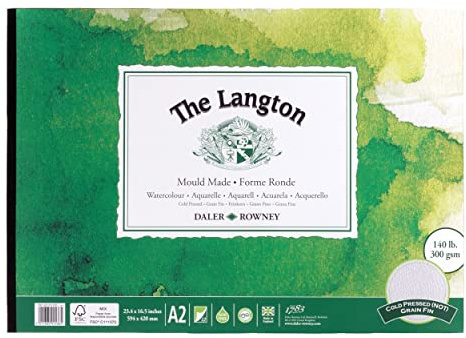 Daler-Rowney DR Langton Zeichenblock, Gummibindung, A2, GDALGPA2