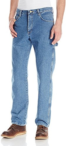 Red Kap Men's Loose Fit Dungaree, Stonewash, 38W x 30L