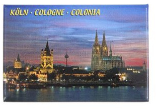 Foto-Magnet Kölner Innenstadt, Köln Deko-Souvenir, Kühlschrank-Magnet, ca. 8 x 5,4 cm