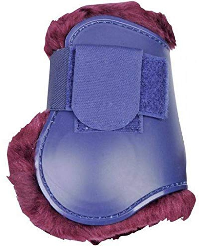 HKM 561365 HKM Streichkappen Teddy für Hinterbeine, Pony, dunkelblau/dunkelpink