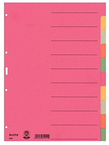 Kartonregister Leitz 4359 5Fbg. 225X300Mm