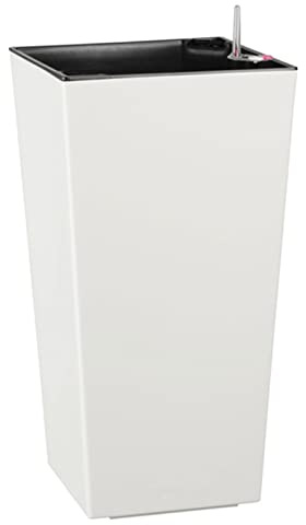 Dehner Kunststofftopf Elise mit Selbstbewässerungs-System, ca. 47 x 25 x25 cm, weiß
