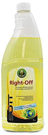RIGHT OFF Spray 1L Folienentfernungsflüssigkeit große Flächen Aufkleber Leim etc