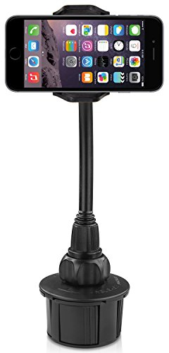 Macally MCUP2XL supporto portabicchiere per auto con collo di 20 cm flessibile e regolabile per iPhone, smartphone e telefono cellulare