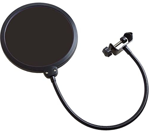 keepdrum EMH019BK Mikrofon-Popschutz Popkiller Popfilter Schwarz