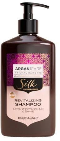Arganicare Revitalisierendes Shampoo mit Seidenprotein – 400 ml Pumpflasche