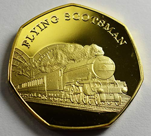 THE FLYING SCOTSMAN Steam Engine 24ct Gold Commemorative Coin Albums/50p Collectors, STEAM & STEEL SERIES Iconic Railway Locomotives