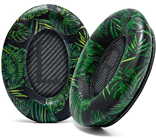 WC Wicked Cushions Upgraded Replacement Ear Pads for Bose QC35 & QC35ii (QuietComfort 35) Headphones & More - Softer Leather, Luxurious Memory Foam, Added Thickness, Extra Durability | Tropical