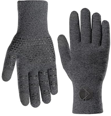 Showers Pass Cross Point Waterproof Gloves - Pro Wool | Breathable, Touchscreen, Low Profile, 3D Molded, Textured Grip, Great for Outdoor Activities, Heather Black, Large