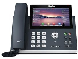 Yealink T48U Yealink Téléphone IP Tactile Ultra-élégant 16 Lignes Écran Tactile Couleur 7 Double Port USB Gigabit Ethernet PoE Adaptateur d'alimentation Non Inclus (SIP-T48U)