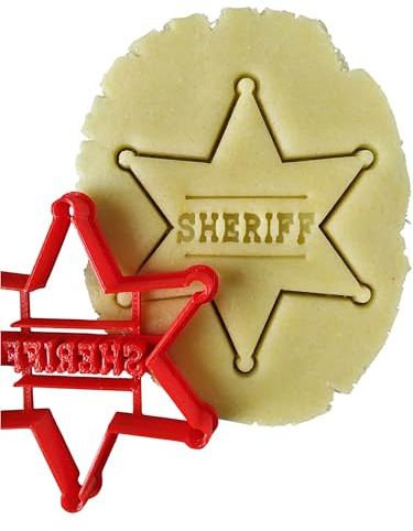 Cortador de galletas de estrella del sheriff - Personalizable con el nombre
