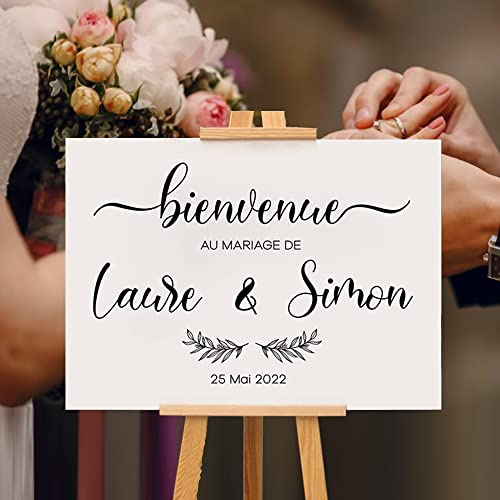 Acryl Hochzeits Willkommensschild, Personalisierte Hochzeitsdeko, Welcome Willkommen Schild for Hochzeit, Geburtstag Und Alle Anderen Feste, Willkommen Schild, Aufkleber Hochzeit (Color : STYLE3, S