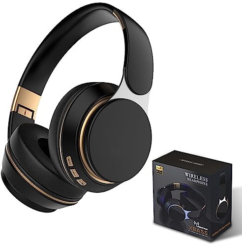 Wireless Headphones Over Ear, Bluetooth Headphone Wired and Wireless,Foldable Headset Hi-Fi Stereo Sound,Lightweight Wireless Headphones,with Built-in HD Mic, FM, SD/TF for PC/Home/Travel