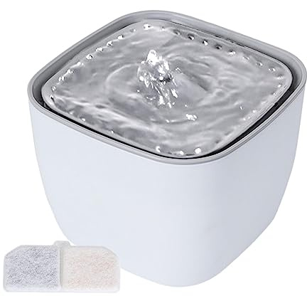 Katzenbrunnen, Trinkbrunnen Für Katzen Mit Wasserpumpe, 2,5L Katzenbrunnen, Automatische Katzen Trinkbrunnen, Haustier Wasserbrunnen, Wasserspender Mit Intelligenter LED-Licht Für Hunde Haustier Katze