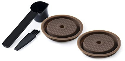 Jikoiuty 2 tapas reutilizables para cápsulas Vertuo y VertuoLine de silicona recargable y compatible