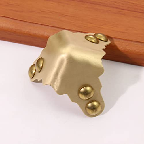 Guoyoocc 4pcs Metall Eckenschutz,Kantenschutz MöBelstüCk,Antike Kantenschutz MöBel,Retro-Wrap-Ecke Chinesische Antik-Kupfer-Wrap-Ecke Mit Dekorativem Code-Ecke Aus Reinem Kupfer