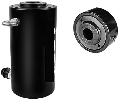Cric idraulico, Cilindro idraulico 30T Jack Hollow Cilindro idraulico a semplice effetto Cilindri di sollevamento idraulici da 100 mm Per il sollevamento di macchinari pesanti e veicol