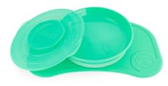 Twistshake Click-Mat Mini 31 x 17 cm Mantel Individual de Alimentación Antideslizante para Mayoría Bandejas para Tronas, Placemat Grado de Fuerte Succión, Sin BPA, 6+ Meses, Verde