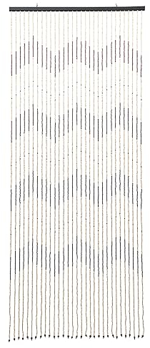 LENDISIY Bambusvorhang Türvorhang 90 * 220cm, 31Linien Perlenvorhang Fadenvorhang Insektenschutz Holz Dekorative Gardine Fadenvorhang