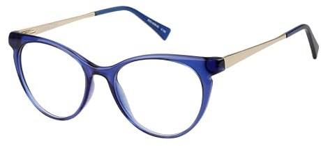DAKOTA Brille mit Sehstärke für Damen optional mit Sonnenbrillentönung oder Blaulichtfilter, Rund, gefertigt aus Acetat (inklusive Brillenetui)