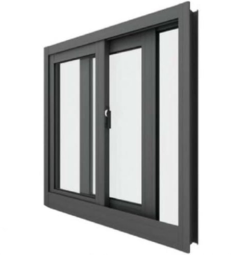 Fenster Window Kellerfenster Schiebefenster Badezimmer Slider-Fenster Mit Flügelschloss Und Bildschirm, Schwarzer Aluminiumrahmen Kellerfenster, 51 56 64 66 71 76 81 86 91 Cm W(WxH-42x19(107x48cm))