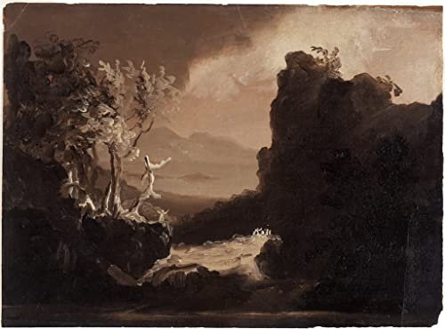 OuDeZjzhu Leinwand Poster Wandbilder Leinwand Kunst Poster Druck Leinwand Malerei Romantische Landschaft Von Thomas Cole GemäLde Kunst Bilder für Wanddekoration 60x90cm