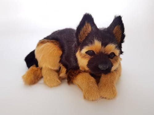 PawFection Pets German Shepherd Dog, Realistic, Lifelike Stuffed Interactive Nodding Pet Toy, Companion Pet Puppy with 100% Handcrafted Synthetic Fur