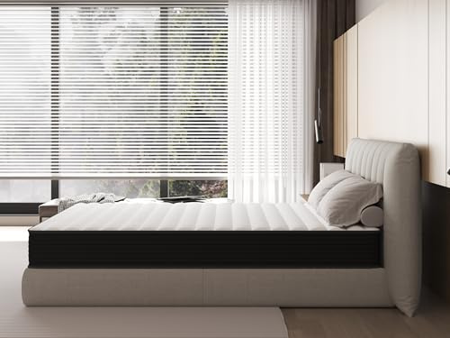 sinlikon Matelas 140x200CM - Epaisseur 24CM - Matelas Mousse pour 2 Personnel - Moelleux,Confortable,Respirant (140x200x24CM)
