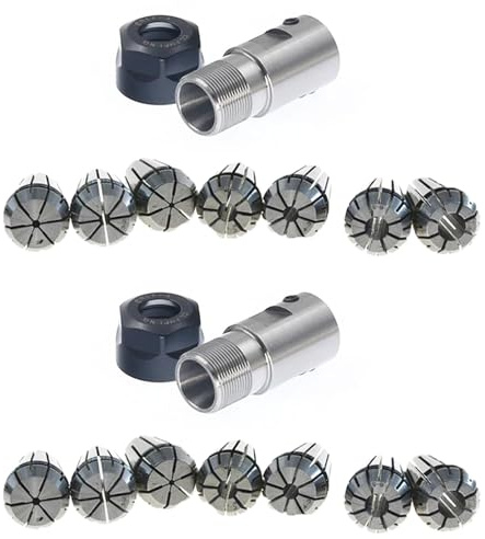Eieenotee 2Set C25 ER20 14Mm + 7 St¨¹ck 3-12Mm Spannzangen Futter Motor Welle Verl?ngerung Stange Spindel Spannzange Drehbank Werkzeug Halter