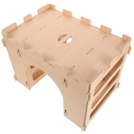 Hohopeti Kaninchen Futterständer Heuspender Für Kaninchen Heu Futterspender Holz Selbstfütterer Für Haustiere Meerschweinchen Heu Futterspender Aus Holz Hasen