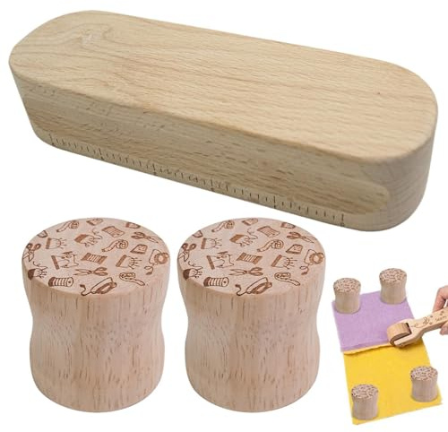 Lot de 4 poids de tissu de – 5,5 x 5,5 cm 80 g – Poids rond en bois – Outils de coupe d'échantillons | Maintien de , pressage de tissu, fournitures de , matelassage, travaux