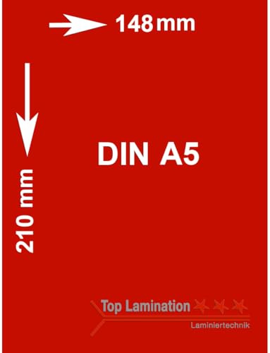 Top Lamination 100 Blatt rot 120 g/m² A5 (148x210mm) Tonpapier bedruckbar Premium Farbpapier