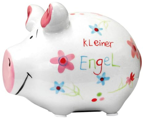 Sparschwein Company - Spardose Kleiner Engel 12,5 x 9 x 9 cm | Keramik Sparschwein, Geldgeschenk zum Geburtstag, 10026895