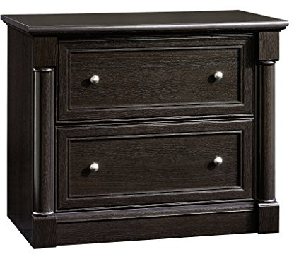 Sauder Palladia 2 Drawer File Cabinet, Lateral Filing Cabinets for Home Office, Hanging File Folders Organizer, Interlocking Drawers, in Wind Oak Finish
