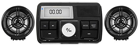 Alamor Impermeabile Moto Audio Sound System Stereo Altoparlante MP3 Radio USB con Funzione Bluetooth