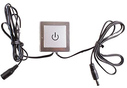 LEDUPDATES Inline Touch Switch, Dimmer, on/Off Switch, Touch Control Dim Switch for LED Light Strip Module Showcase Light add on to 12v 24v Power Supply