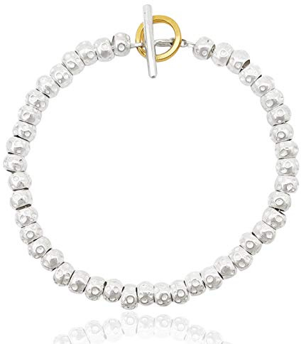 Bracciale uomo donna unisex,in ARGENTO 925 con granelli pepite martellate, realizzato su misura, completo di scatola regalo e panno per pulizia gioielli