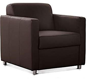 CAVADORE Corianne Sessel, mit Federkern, Ledersessel Design, 78 x 80 x 83, Echtleder: dunkelbraun