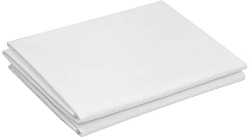 2 Pezzi Tessuto a Punto Croce, Tessuto da Ricamo, Panno a Punto Croce di Lino Naturale, Bianco Tela a Ricamo per Artigianato Ricamo, Indumenti e Tovaglie, 50 cm x 70 cm, Blanc