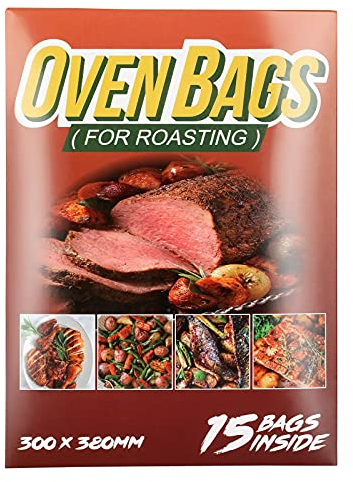 15Count - Bolsas para asar para cocina, tamaño adecuado (12 x 15 pulgadas) para horno, para carne de pollo, pescado y verduras