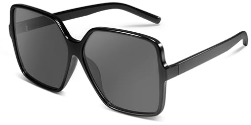 Dollger übergroße Quadratische Retro Sonnenbrille Damen Herren Große Mode Brille Schattierungen für Männer Frauen UV-Schutz