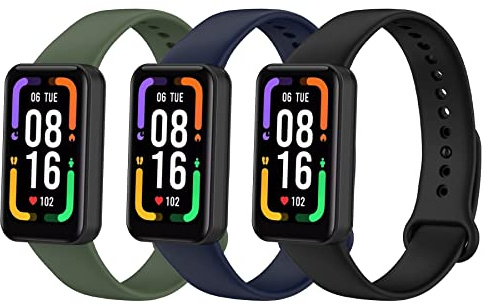 SenMore 3 PCS Pulsera de Silicona para Xiaomi Redmi Smart Band Pro, Correa de Reemplazo Transpirable Impermeable para Fitness