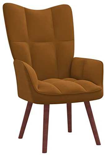 ZQQLVOO Relaxsessel Braun Samt, Loungesessel, Fernsehsessel Relaxsessel, Schreibtischstuhl, Stuhl für Schlafzimmer, Wohnzimmer, Arbeitszimmer, Büro