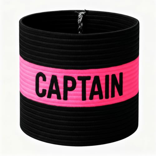 Fitness Health Football Band Soccer Captain's Armband Design Captain Band for Adult and Youth, 5 Colours Available for Multiple Sports, Elastic Arm Band for Captain