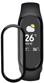 kwmobile Film protector compatible con Xiaomi Mi Band 7 protector de pantalla - 2x Protector Reloj Inteligente Antigolpes y antihuellas