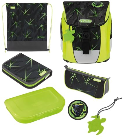 herlitz mitwachsender Schulranzen FiloActive DIN Plus fluoreszierend 1.Klasse Junge Mädchen Kinder 19 L