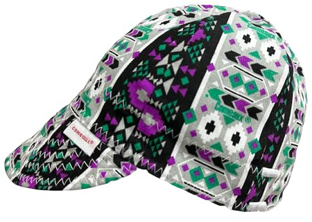 Comeaux Caps Aztec Print Reversible Welding Cap | 100% Cotton, Durable Work Hat for Men & Women