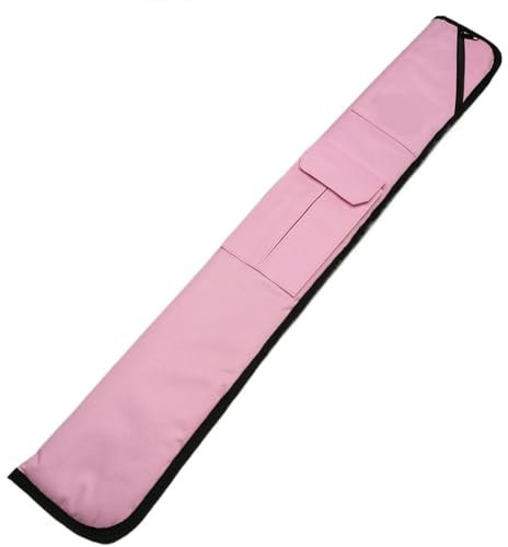 TYNXK Billardqueue-Taschen Queue-Koffer, 1 x 1 weiches Nylon-Etui, schwarz, rosa, 1/2 Billard-Pool-Queue-Soft-Etui, Billard-Zubehör Billard Queue Tasche(Pink 1 pc)