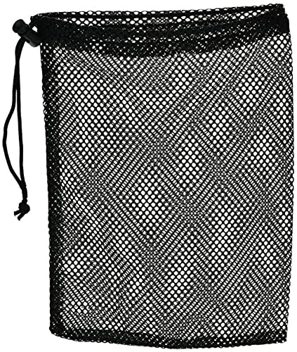 2-teiliges Netzbeutel-Set mit Kordelzug, Nylon-Netzbeutel mit Kordelverschluss, Golf-Schuhtasche, Schwimmtasche, kleiner Turnbeutel für Basketball, Fußball, Golfbälle, Schwarz , Unisex