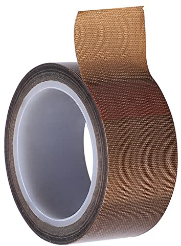 Tomotato Teflonband Selbstklebend, 50 mm x 10 m Reibungsarmes Teflon Klebeband PTFE-Band Hitzebeständiges Klebeband bis 300℃ für Vakuumiergerät